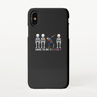 Skeleton Dabbing Autism Awareness iPhone X Case