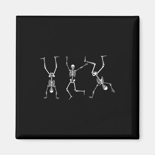 Skeleton Dance Challenge Halloween Scary Skeleton  Magnet (Front)
