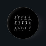 Skeleton Dance Figures Equation Math Teacher Hallo Button<br><div class="desc">Skeleton Dance Figures Equation Math Teacher Halloween</div>