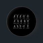 Skeleton Dance Figures Equation Math Teacher Hallo Button<br><div class="desc">Skeleton Dance Figures Equation Math Teacher Halloween</div>