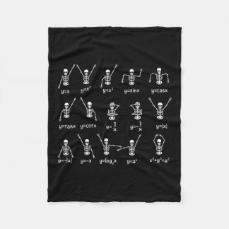 Skeleton Dance Figures Equation Math Teacher Hallo Fleece Blanket