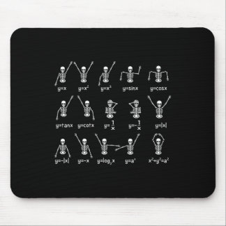 Skeleton Dance Figures Equation Math Teacher Hallo Mouse Pad