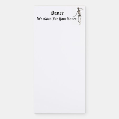 Skeleton Dance Magnetic Notepad