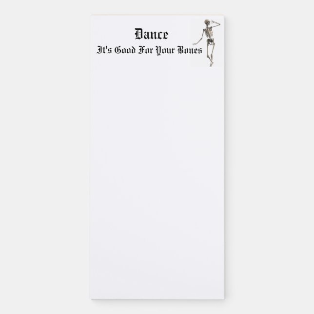 Skeleton Dance Magnetic Notepad (Front)