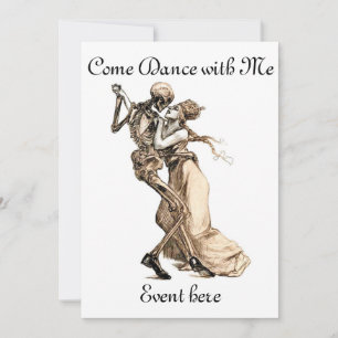 Skeleton Dance with Me invitation