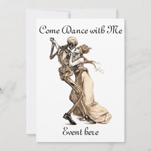 Skeleton Dance with Me invitation