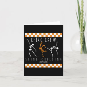 Skeleton Dancing Chiro Crew Chiropractor Halloween Card