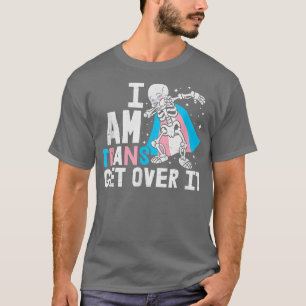 Skeleton Dancing Dabbing LGBT-Q Transgender Pride T-Shirt