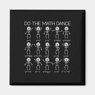 Skeleton Dancing Figures Equation Math Teacher Hal Magnet