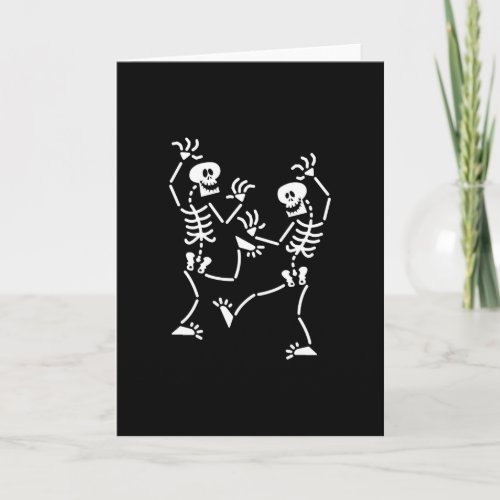 Skeleton Dancing Halloween Card