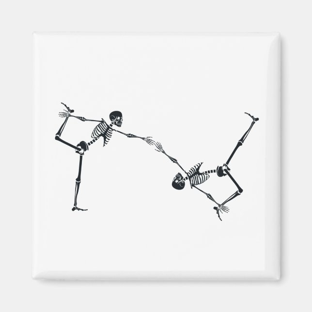 Skeleton Dancing Halloween  Magnet (Front)