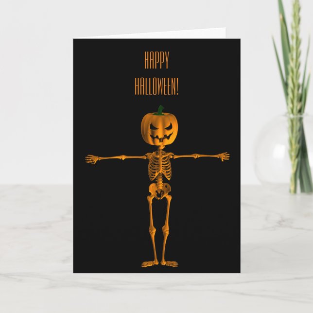 Skeleton Dancing Second Position Flat Ballet Card (Front)