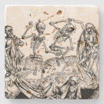Skeleton Danse Macabre Stone Coaster