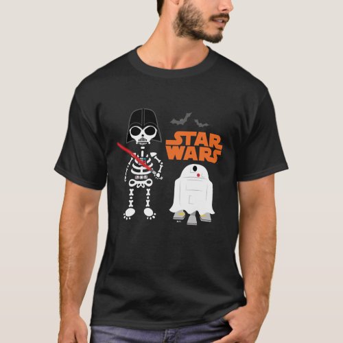 Skeleton Darth Vader  Halloween R2_D2 T_Shirt
