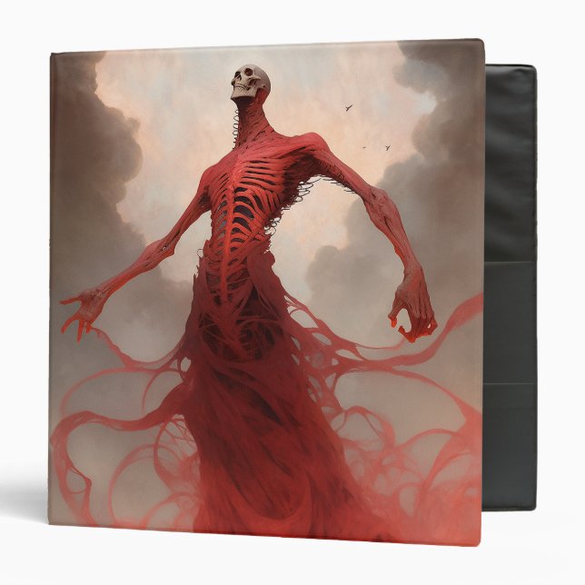 Skeleton Demon Creature Dark Fantasy Horror 3 Ring Binder (Front/Inside)
