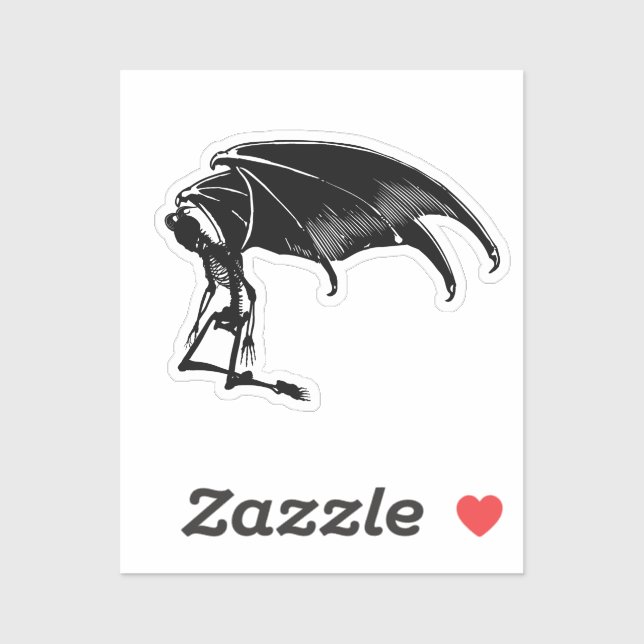 Skeleton Demon Fallen Angel Horror Goth art  Sticker (Sheet)