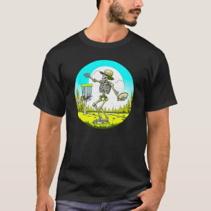 Skeleton Disc Golfing T-Shirt
