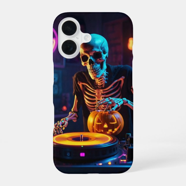 Skeleton DJ Iphone Case (Back)
