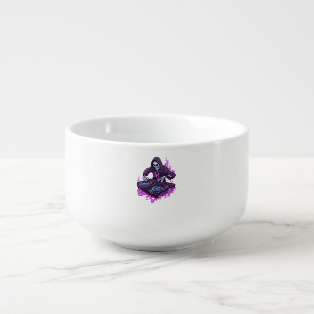 Skeleton DJ Soup Mug (Front)