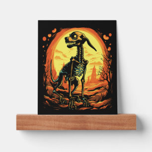 Skeleton Dog Halloween Art Picture Ledge