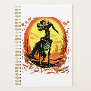 Skeleton Dog Halloween Art Planner