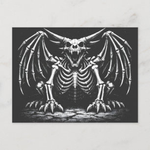 Skeleton Dragon by BurnsInHell Postcard