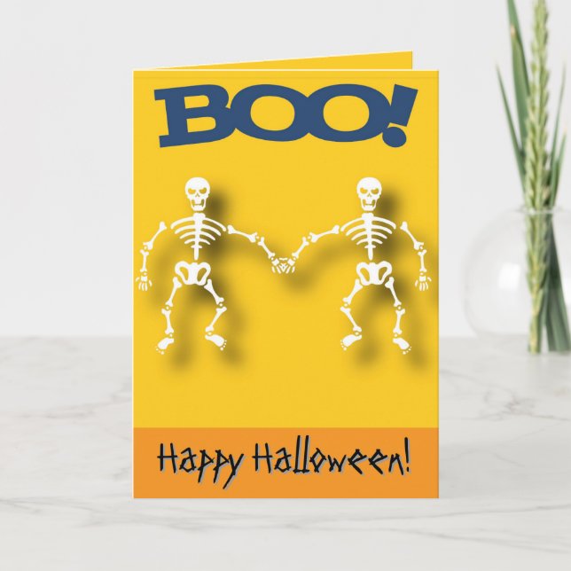 Skeleton editable Halloween  Card (Front)