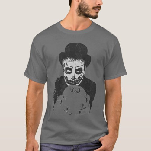 Skeleton face skull head design T_Shirt