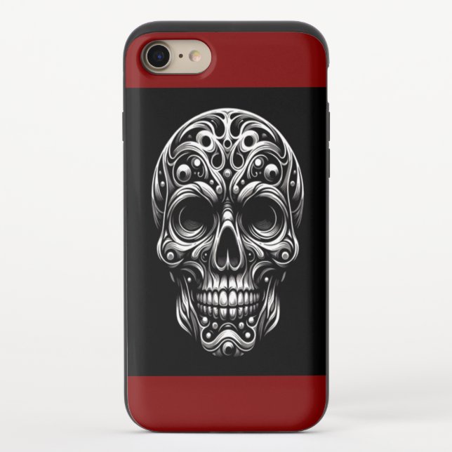 skeleton face   uncommon iPhone case (Back)