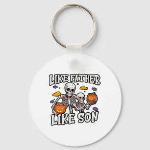 Skeleton Father Son Matching Halloween Costume Keychain