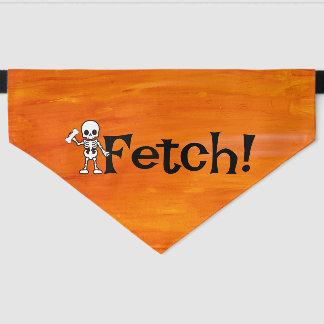 Skeleton Fetch Pet Bandana Collar