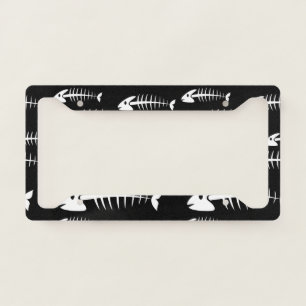 Skeleton Fish Bones Fishing Humor Fisherman Hungry License Plate Frame