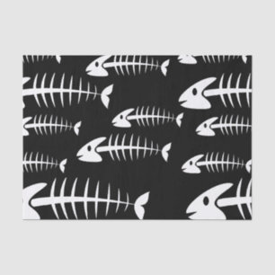 Skeleton Fish Bones Fishing Humor Fisherman Hungry Tissue Paper