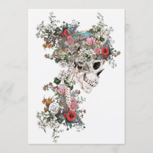 Skeleton Flower filled Invitation