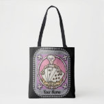 Skeleton Gambler Poker tote bag