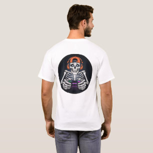 Skeleton Gamer Cool Video Game with Controller T-Shirt