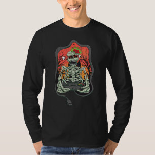 Skeleton Gamer Distress Women Scary Halloween Part T-Shirt
