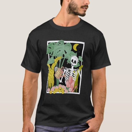 Skeleton Gardening All My Friends Are Plant  Garde T_Shirt