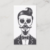 Skeleton Gentleman Barber Business Card (Front)