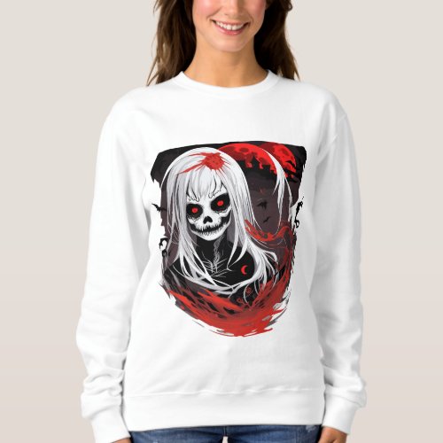Skeleton Ghost for Halloween wear Sweatshirt