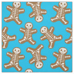 Skeleton Gingerbread Man Pattern Fabric
