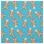 Skeleton Gingerbread Man Pattern Fabric