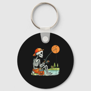 Skeleton Girl Drinking Coffee Peace Sign Graphic F Keychain