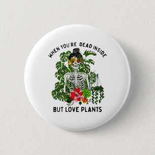 Skeleton Girl When You're Dead Inside But Love Pla Button
