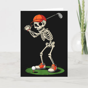 Skeleton Golf Halloween Costume Funny Boys Toddler Card