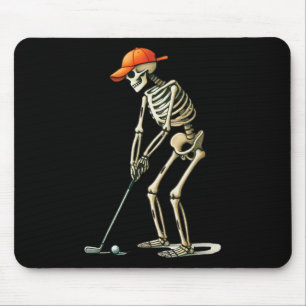 Skeleton Golf Halloween Golfer Golf Player Funny M Mouse Pad
