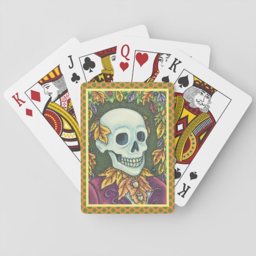 SKELETON GOTH GENTLEMAN SKULL DEAD LEAF SOCIETY PLAYING CARDS