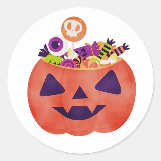 Skeleton Goth Style Black skull Classic Round Sticker (Front)