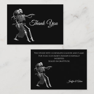 Skeleton Gothic AlternativeHalloween wedding Note Card