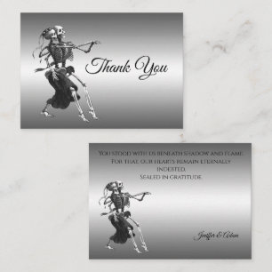 Skeleton Gothic AlternativeHalloween wedding Note Card